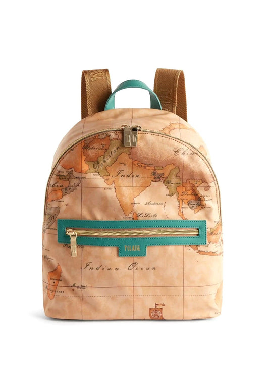 ALVIERO MARTINI 1° CLASSE Zaino Donna Beige Palm Leaf GU71-S578 - Sandrini Calzature e Abbigliamento