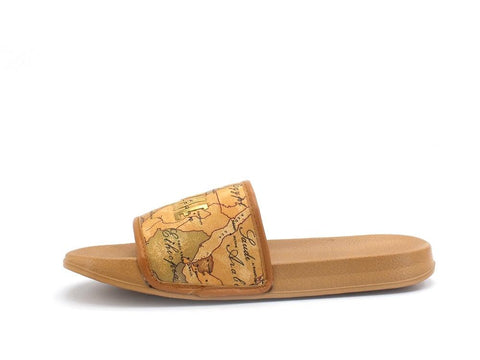 ALVIERO MARTINI 1A CLASSE Ciabatta Mare Cuoio Geo Beige P3A0-10895 - Sandrini Calzature e Abbigliamento