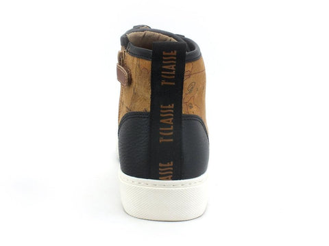 ALVIERO MARTINI 1A CLASSE Sneaker Platform Hi Black Geo Beige N0983-0208 - Sandrini Calzature e Abbigliamento