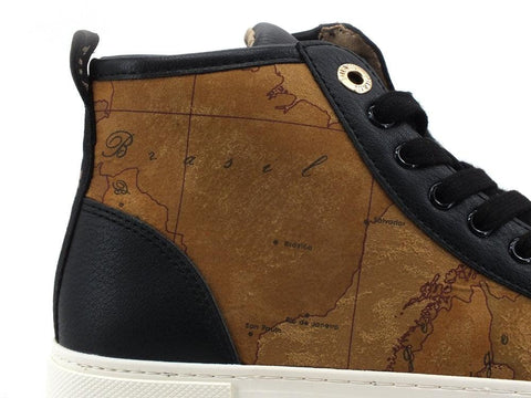 ALVIERO MARTINI 1A CLASSE Sneaker Platform Hi Black Geo Beige N0983-0208 - Sandrini Calzature e Abbigliamento