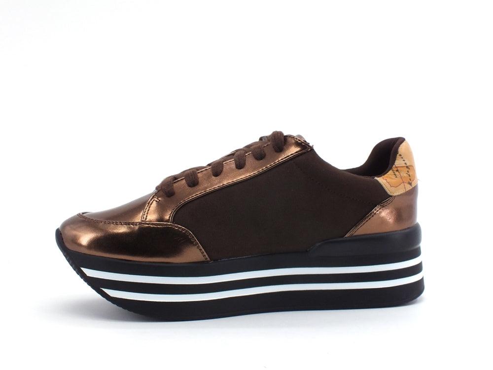 ALVIERO MARTINI 1A CLASSE Sneaker Running Logo Strass Bronze ZA278-201G - Sandrini Calzature e Abbigliamento