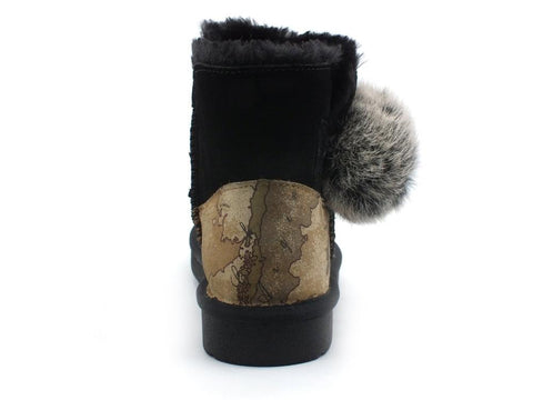 ALVIERO MARTINI 1A CLASSE Stivaletto Pelo Pon Pon Black Geo NI297-100A - Sandrini Calzature e Abbigliamento