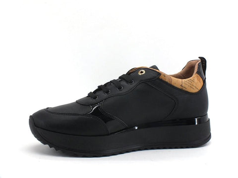 ALVIERO MARTINI 1A CLASSSE Sneaker Pelle Vernice Geo Black N1017-0092 - Sandrini Calzature e Abbigliamento