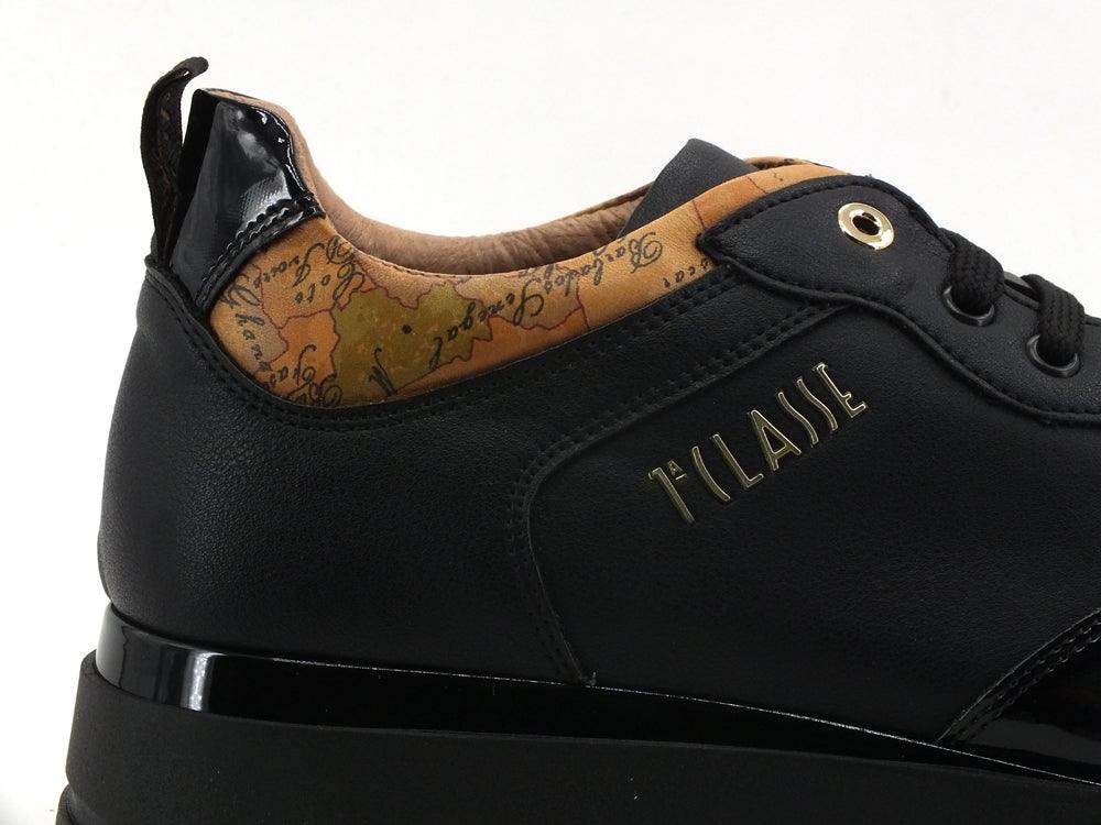 ALVIERO MARTINI 1A CLASSSE Sneaker Pelle Vernice Geo Black N1017-0092 - Sandrini Calzature e Abbigliamento