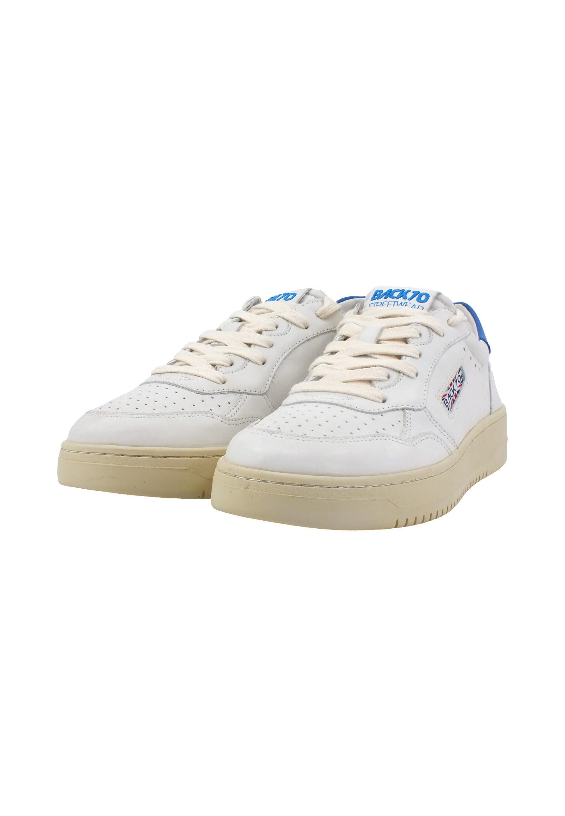 BACK70 Sneaker Donna White Flune Blue 108001 - Sandrini Calzature e Abbigliamento