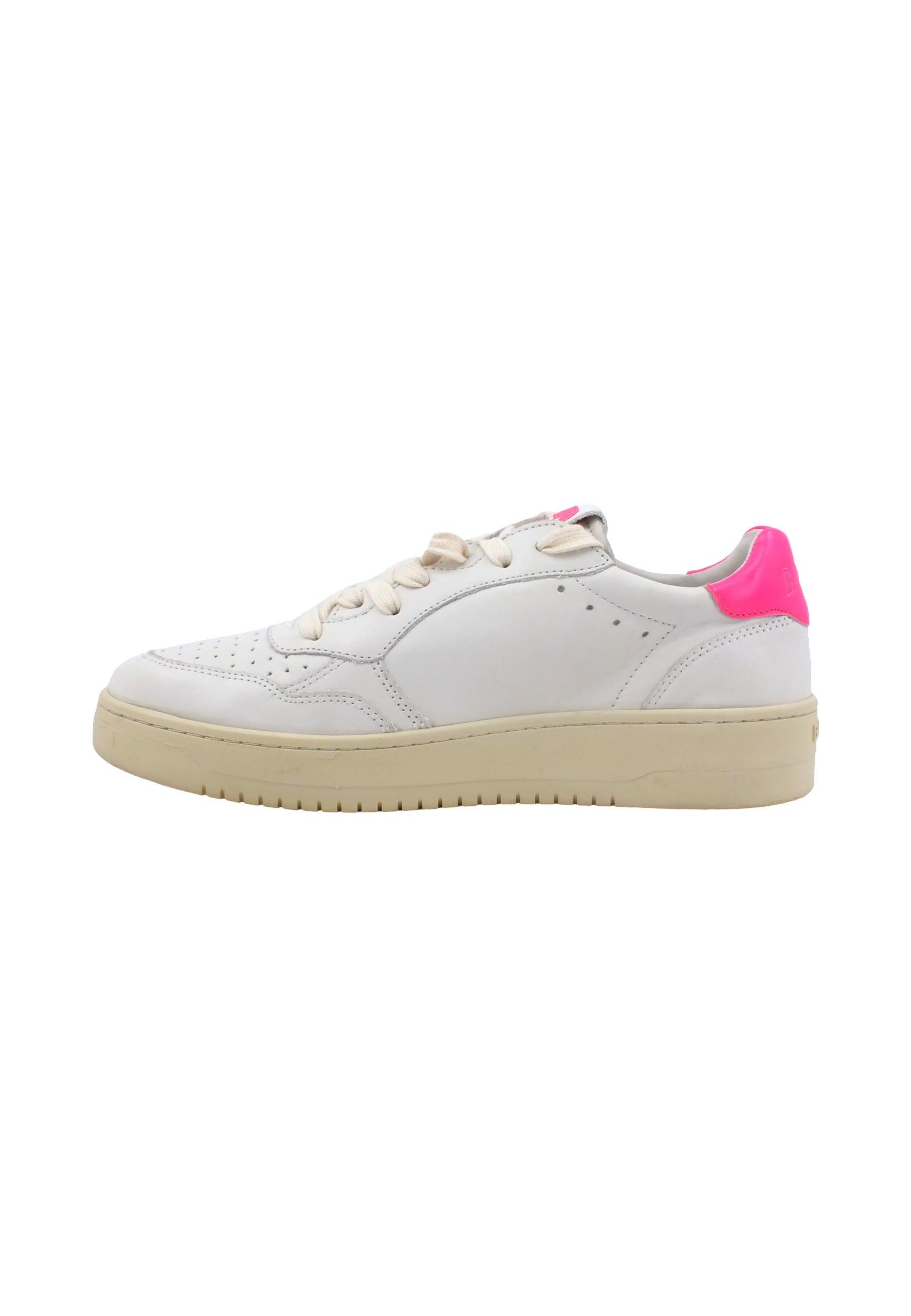 BACK70 Sneaker Donna White Flune Fuxia 108001 - Sandrini Calzature e Abbigliamento