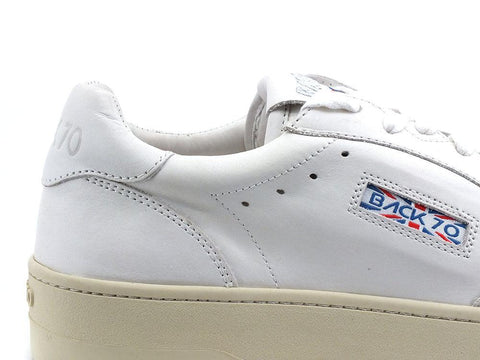BACK70 Sneaker Slam 1A Pelle Bianco Milk 108002 - Sandrini Calzature e Abbigliamento