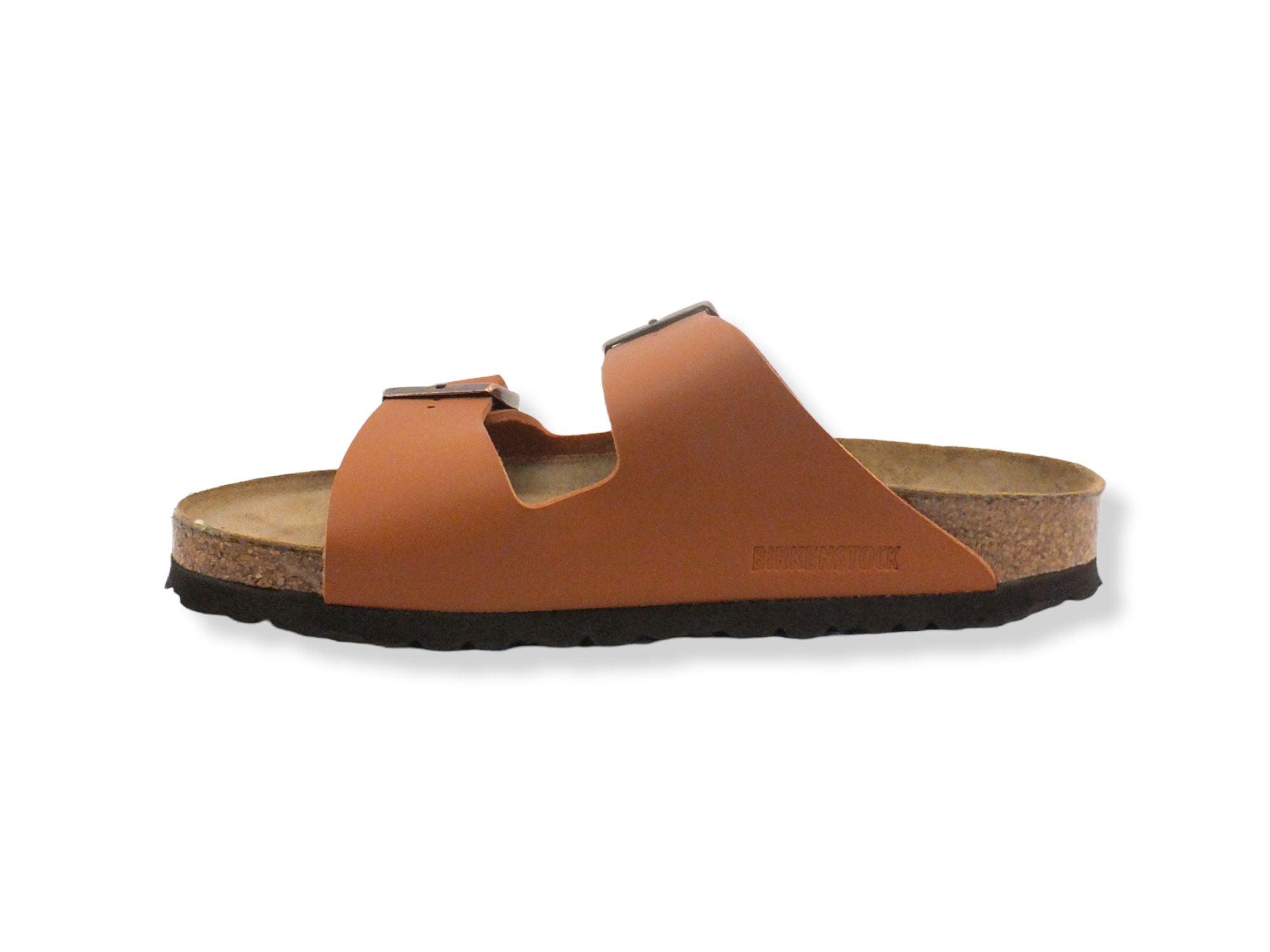 BIRKENSTOCK Arizona Ciabatta Due Fibbie Donna Arancione Ginger Brown 0051793 - Sandrini Calzature e Abbigliamento