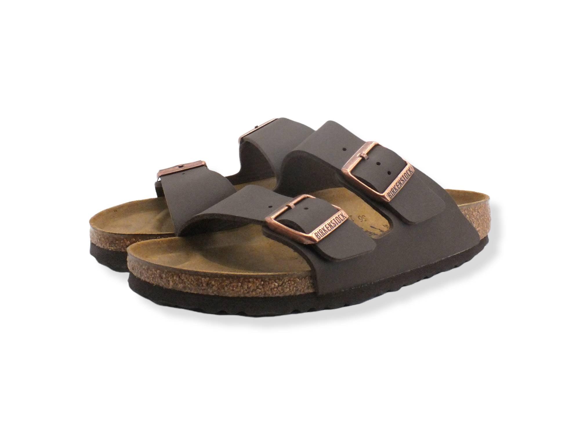 BIRKENSTOCK Arizona Ciabatta Due Fibbie Donna Bronze Dark Brown 0051703 - Sandrini Calzature e Abbigliamento