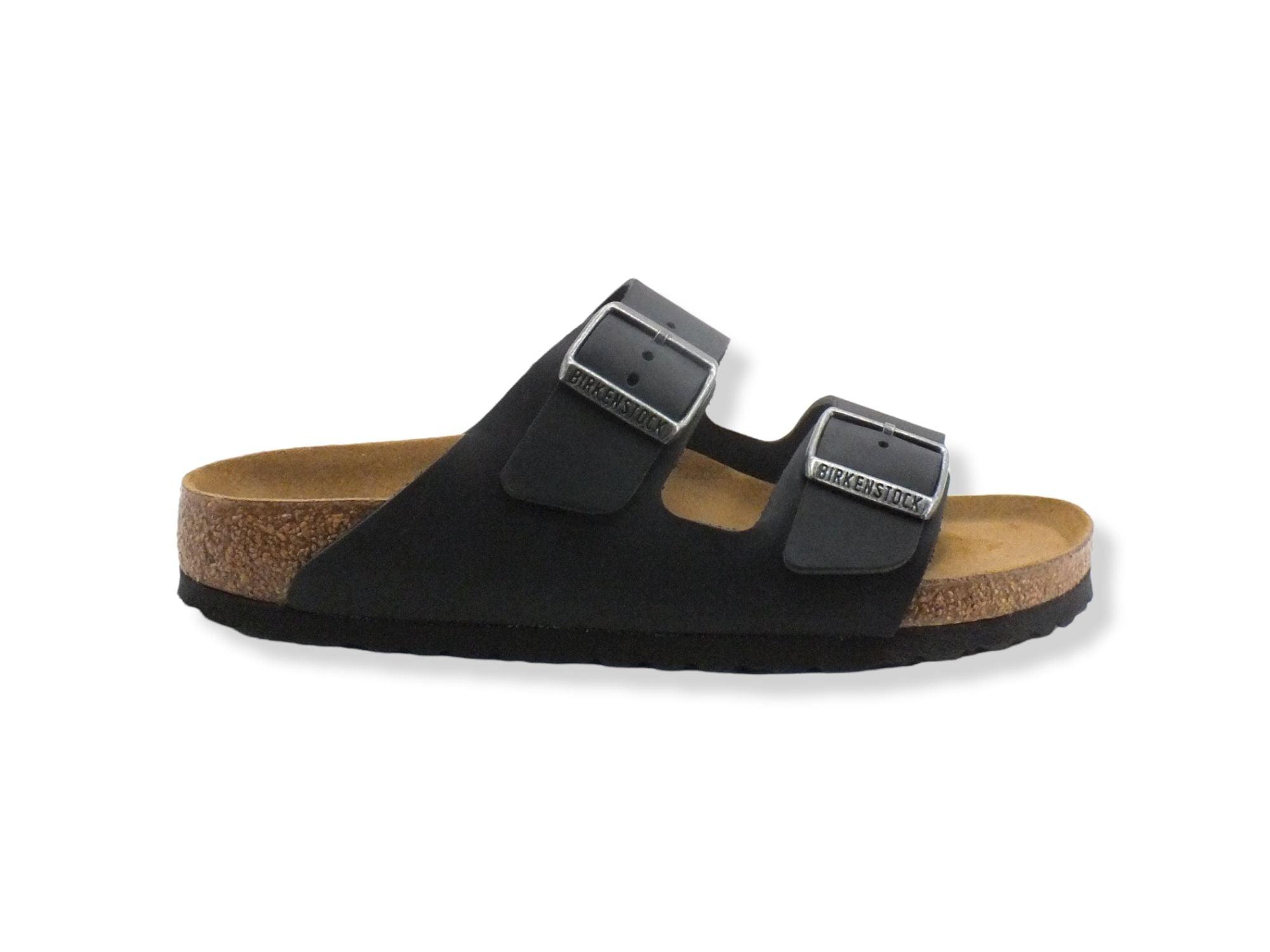 BIRKENSTOCK Arizona Ciabatta Due Fibbie Donna Silver Black 0552113 - Sandrini Calzature e Abbigliamento