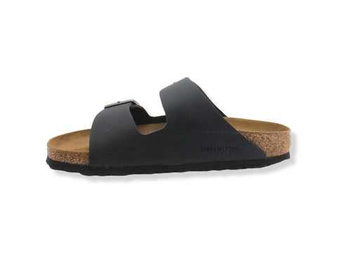 BIRKENSTOCK Arizona Ciabatta Due Fibbie Donna Silver Black 0552113 - Sandrini Calzature e Abbigliamento