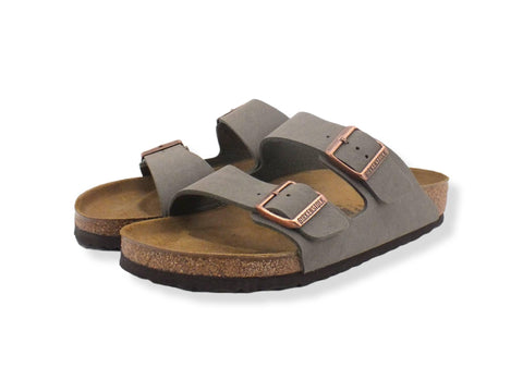 BIRKENSTOCK Arizona Ciabatta Fibbie Uomo Grigio Stone 0151211 - Sandrini Calzature e Abbigliamento