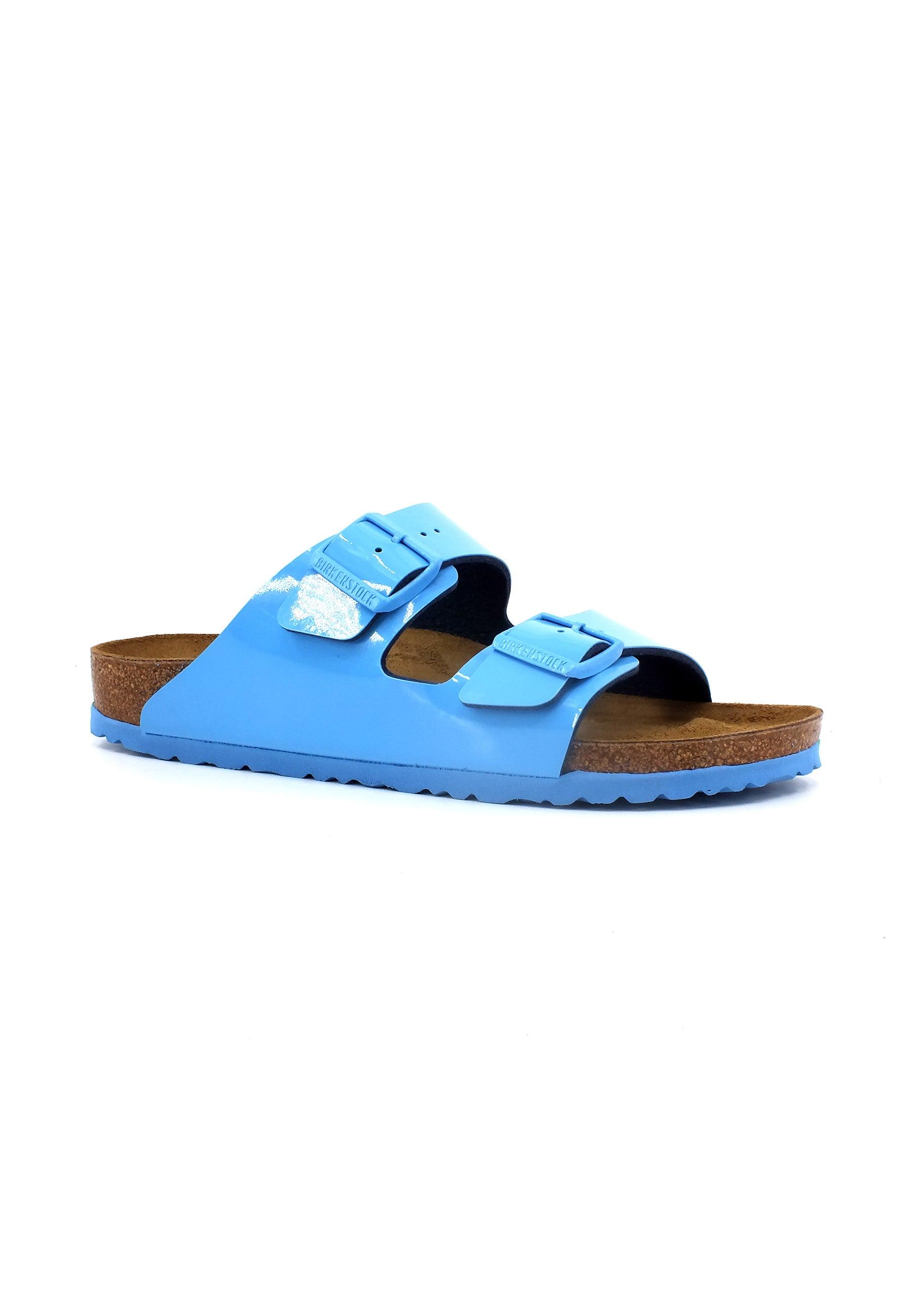 BIRKENSTOCK Arizona Narrow Fit Ciabatta Donna Patent Sky Blue 1024105 - Sandrini Calzature e Abbigliamento