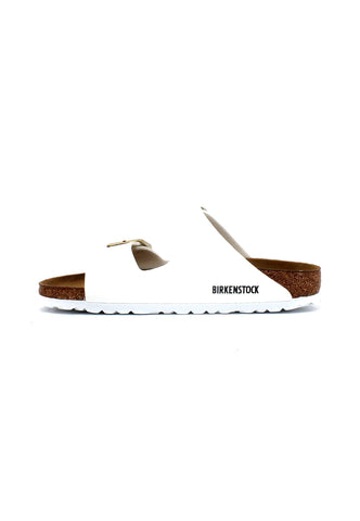 BIRKENSTOCK Arizona Narrow Fit Ciabatta Donna Patent White 1005294 - Sandrini Calzature e Abbigliamento