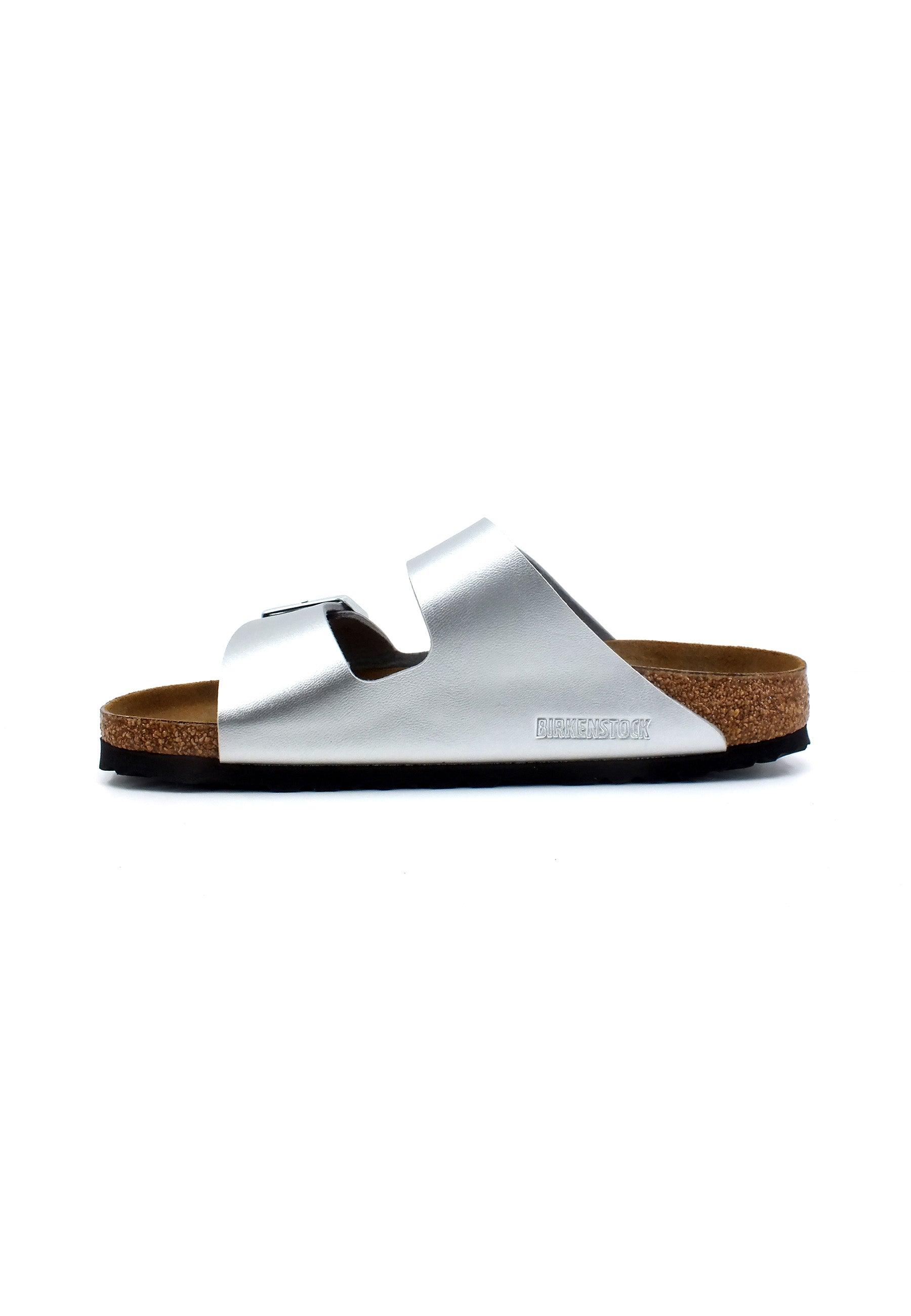 BIRKENSTOCK Arizona Narrow Fit Ciabatta Donna Silver 1012283 - Sandrini Calzature e Abbigliamento