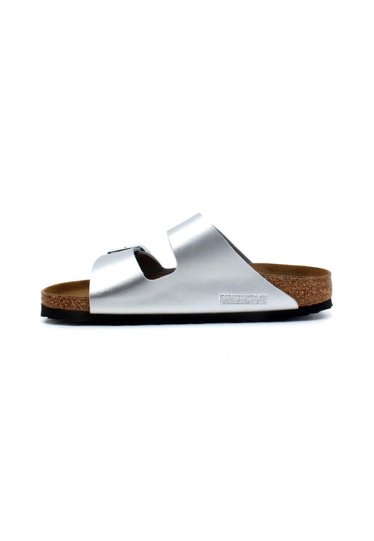 BIRKENSTOCK Arizona Narrow Fit Ciabatta Donna Silver 1012283 - Sandrini Calzature e Abbigliamento