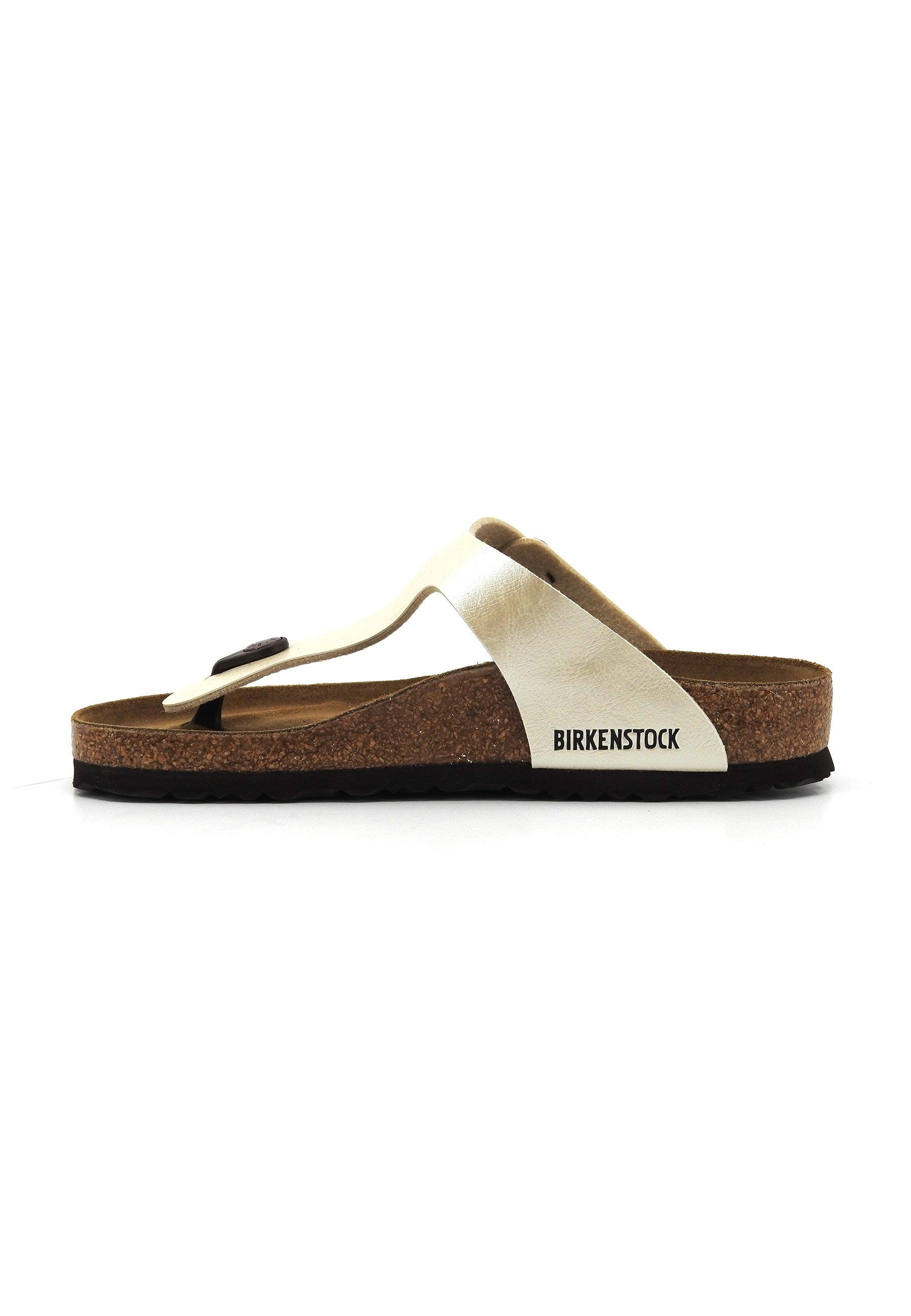 BIRKENSTOCK Gizeh Ciabatta Infradito Donna Graceful Pearl White 0943871 - Sandrini Calzature e Abbigliamento