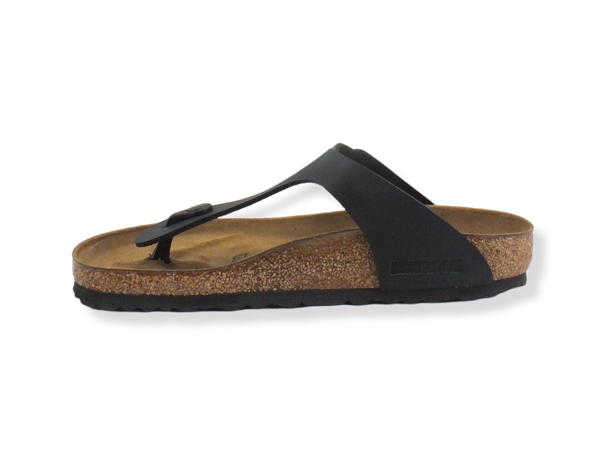 BIRKENSTOCK Gizeh Ciabatta Infradito Fibbia Donna Black 0043691 - Sandrini Calzature e Abbigliamento