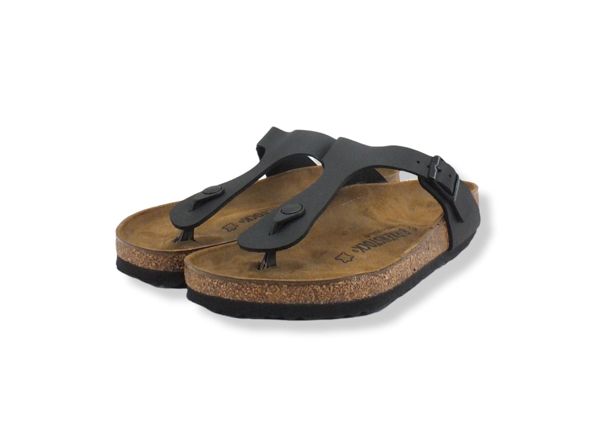 BIRKENSTOCK Gizeh Ciabatta Infradito Fibbia Donna Black 0043691 - Sandrini Calzature e Abbigliamento