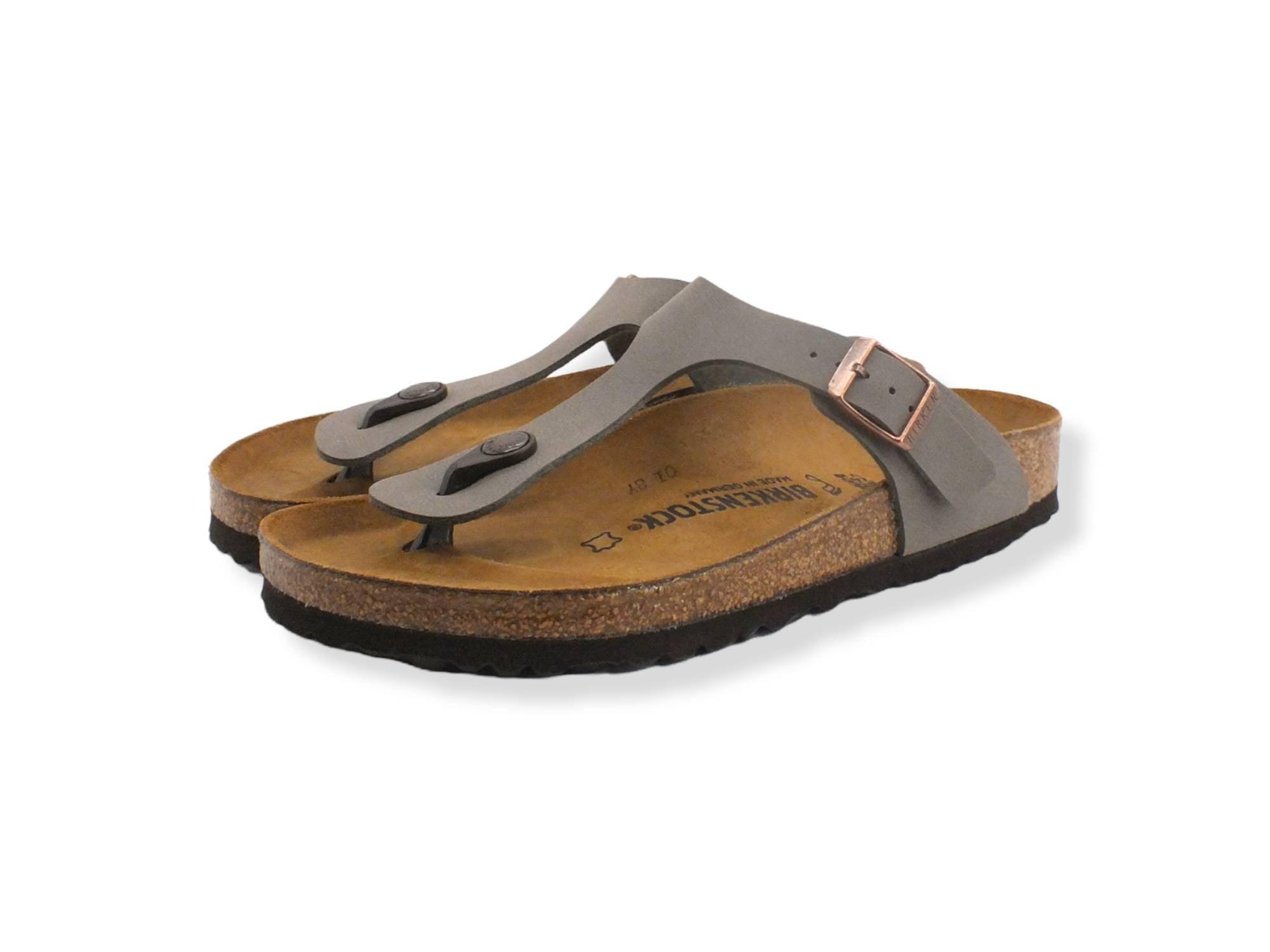 BIRKENSTOCK Gizeh Ciabatta Infradito Fibbia Donna Gigio Stone 0043391 - Sandrini Calzature e Abbigliamento