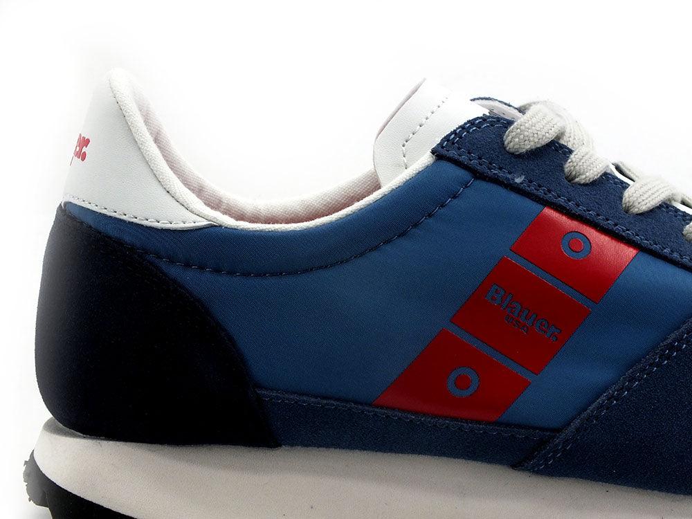 BLAUER Dawson 02 Sneaker Nylon Suede Blu Avio S2DAWSON02 - Sandrini Calzature e Abbigliamento