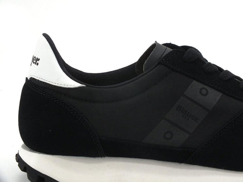BLAUER Dawson 02 Sneaker Suede Black S2DASWON02 - Sandrini Calzature e Abbigliamento