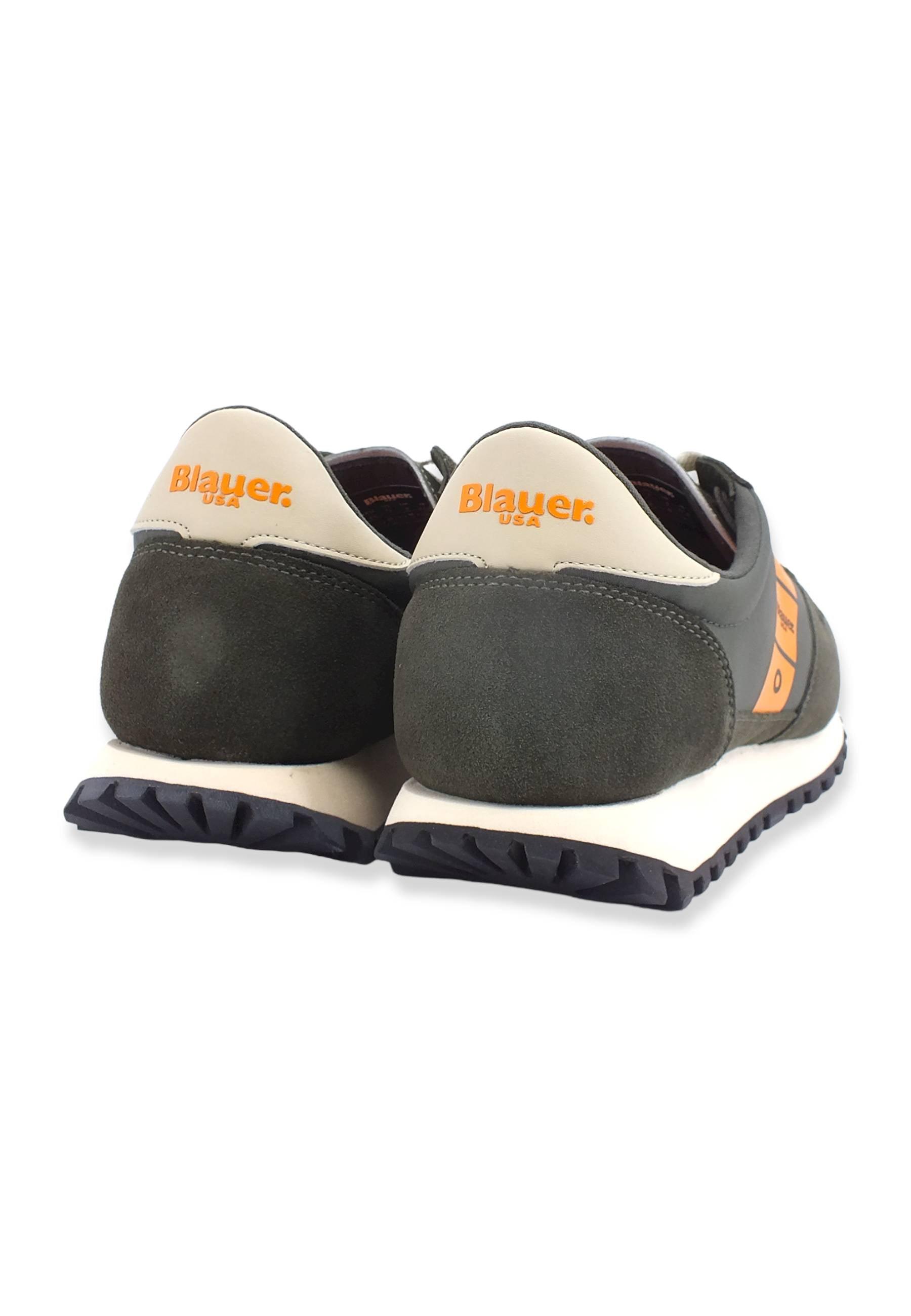 BLAUER Dawson 02 Sneaker Uomo Verde Military Orange F2DAWSON02 - Sandrini Calzature e Abbigliamento