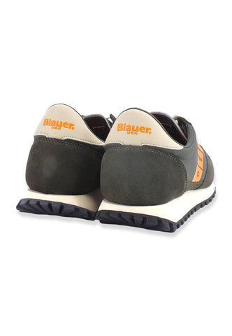 BLAUER Dawson 02 Sneaker Uomo Verde Military Orange F2DAWSON02 - Sandrini Calzature e Abbigliamento