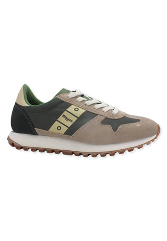 BLAUER Dawson02 Sneaker Uomo Beige Green F2DAWSON02 - Sandrini Calzature e Abbigliamento