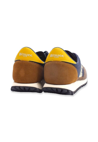 BLAUER Dawson02 Sneaker Uomo Dark Brown Navy F2DAWSON02 - Sandrini Calzature e Abbigliamento