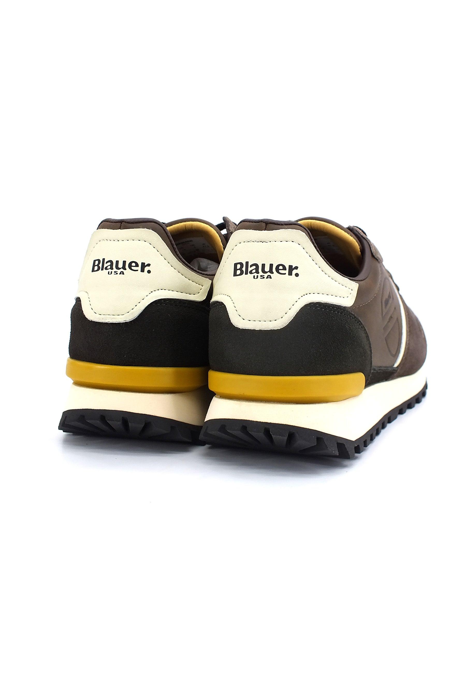 BLAUER Dixon 01 Sneaker Uomo Dark Brown Orange F2DIXON01 - Sandrini Calzature e Abbigliamento