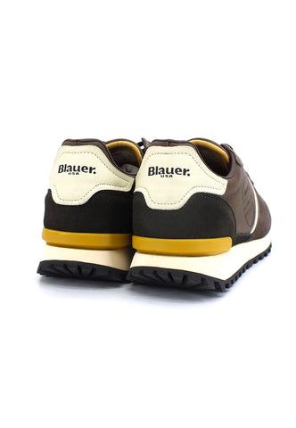 BLAUER Dixon 01 Sneaker Uomo Dark Brown Orange F2DIXON01 - Sandrini Calzature e Abbigliamento