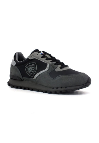 BLAUER Dixon02 Sneaker Uomo Black Dark Grey F3DIXON02 - Sandrini Calzature e Abbigliamento