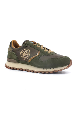 BLAUER Dixon02 Sneaker Uomo Elephant Verde F3DIXON02 - Sandrini Calzature e Abbigliamento