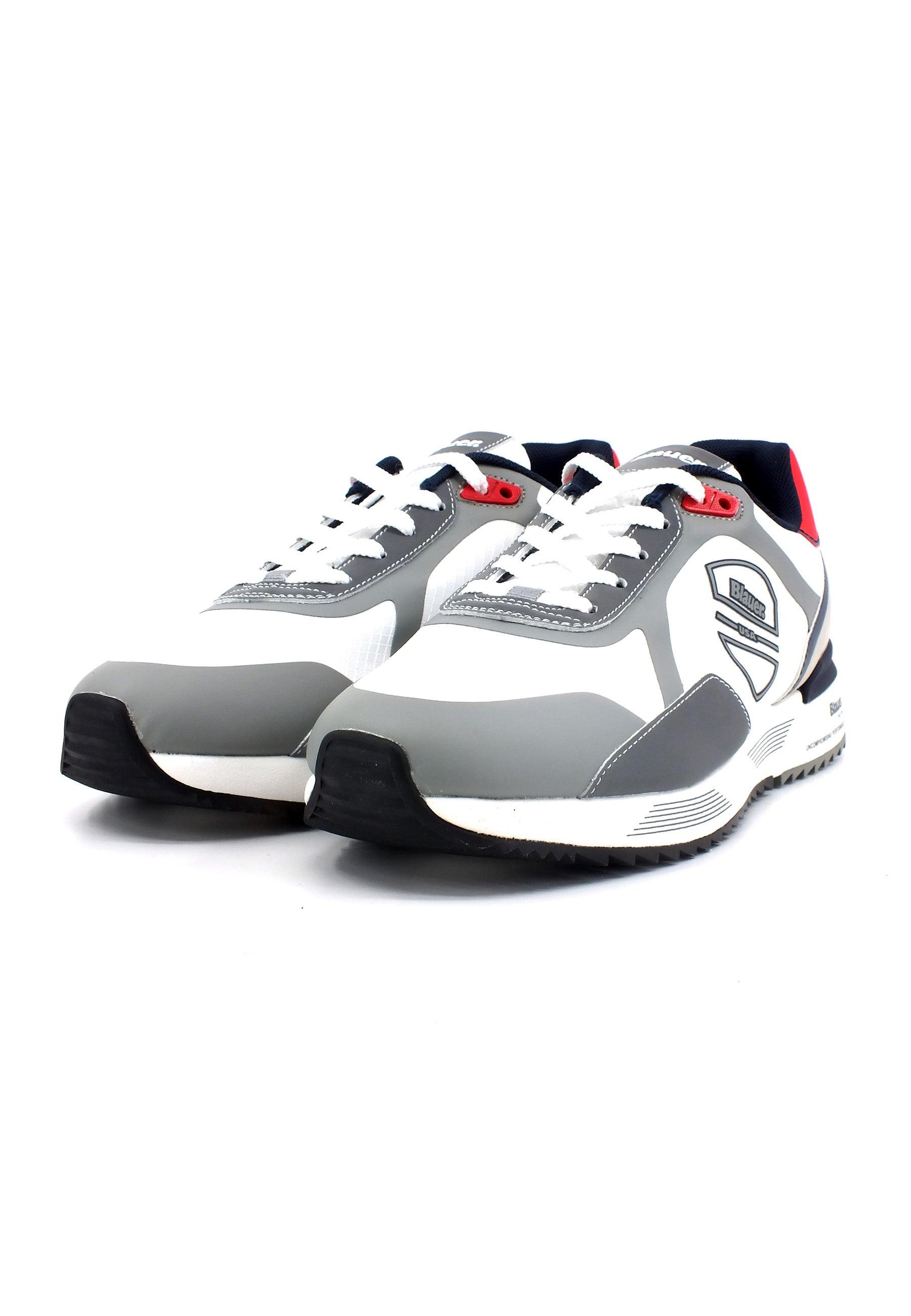 BLAUER Hoxie 01 Sneaker Uomo White Red Navy S3HOXIE01 - Sandrini Calzature e Abbigliamento