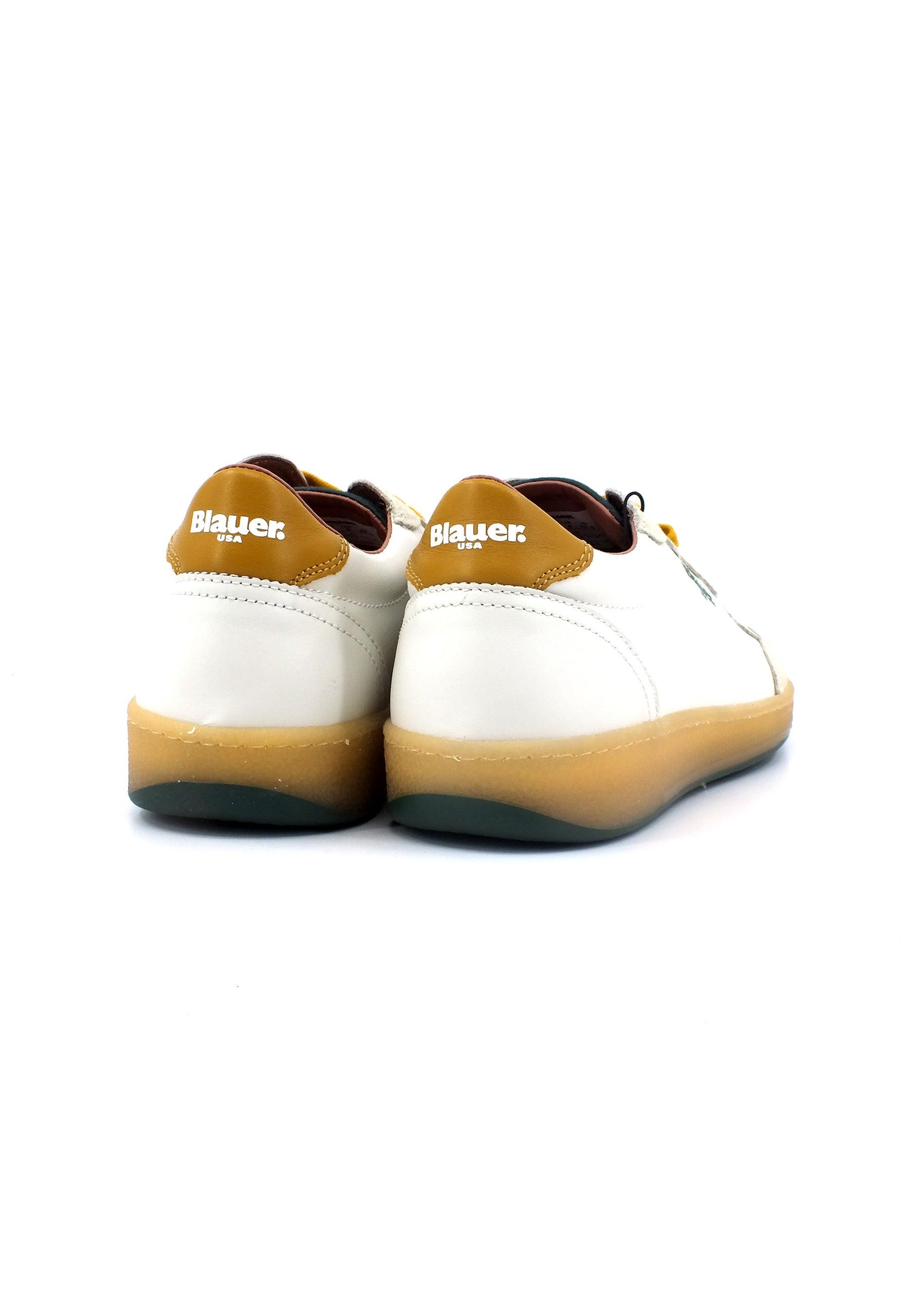 BLAUER Murray 01 Sneaker Uomo White Tellow Green S3MURRAY01 - Sandrini Calzature e Abbigliamento