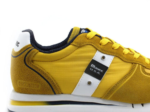 BLAUER Quartz 01 Sneaker Suede Nylon Yellow S2QUARTZ01 - Sandrini Calzature e Abbigliamento