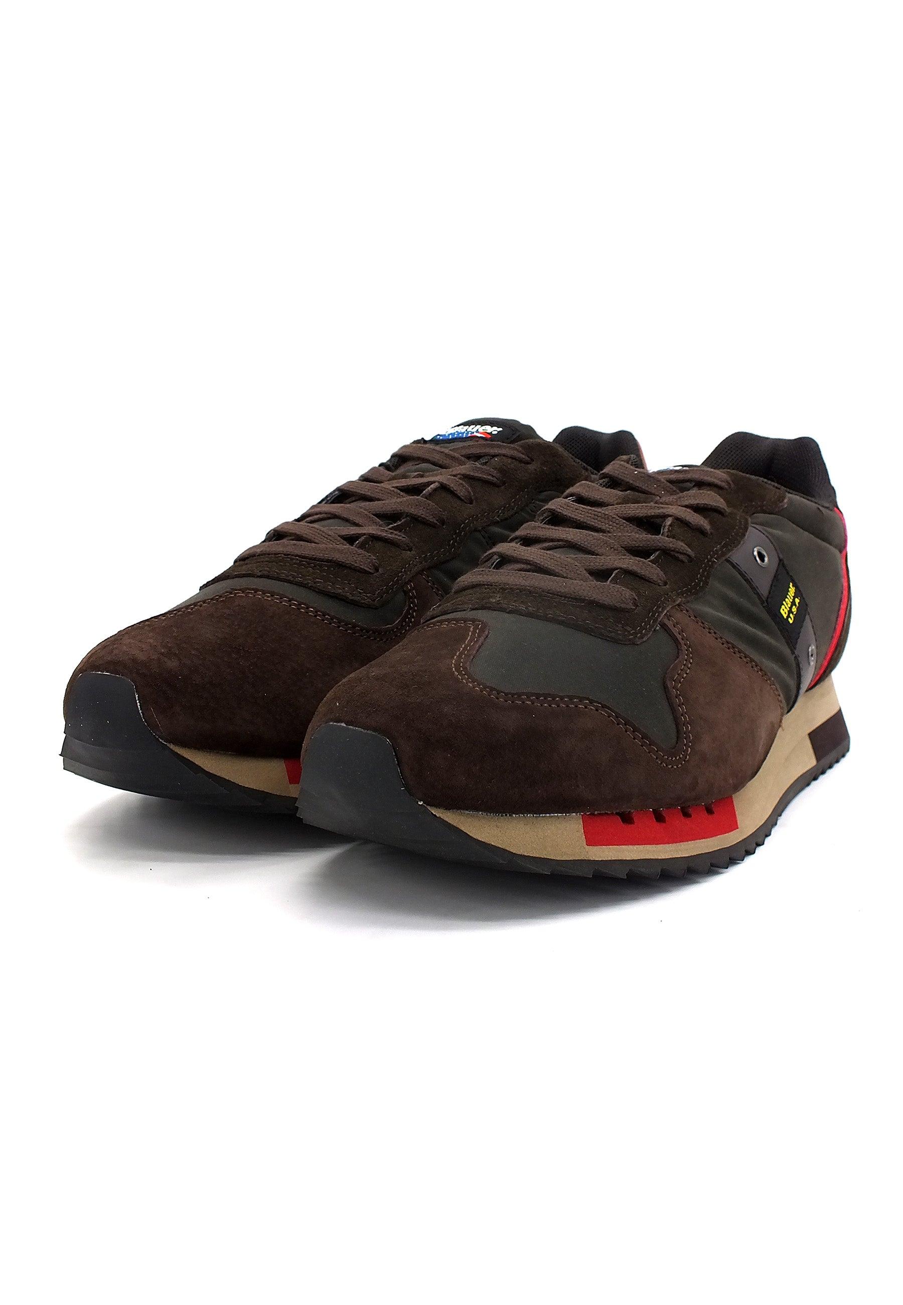 BLAUER Queens 01 Sneaker Uomo Dark Brown F2QUEENS01 - Sandrini Calzature e Abbigliamento