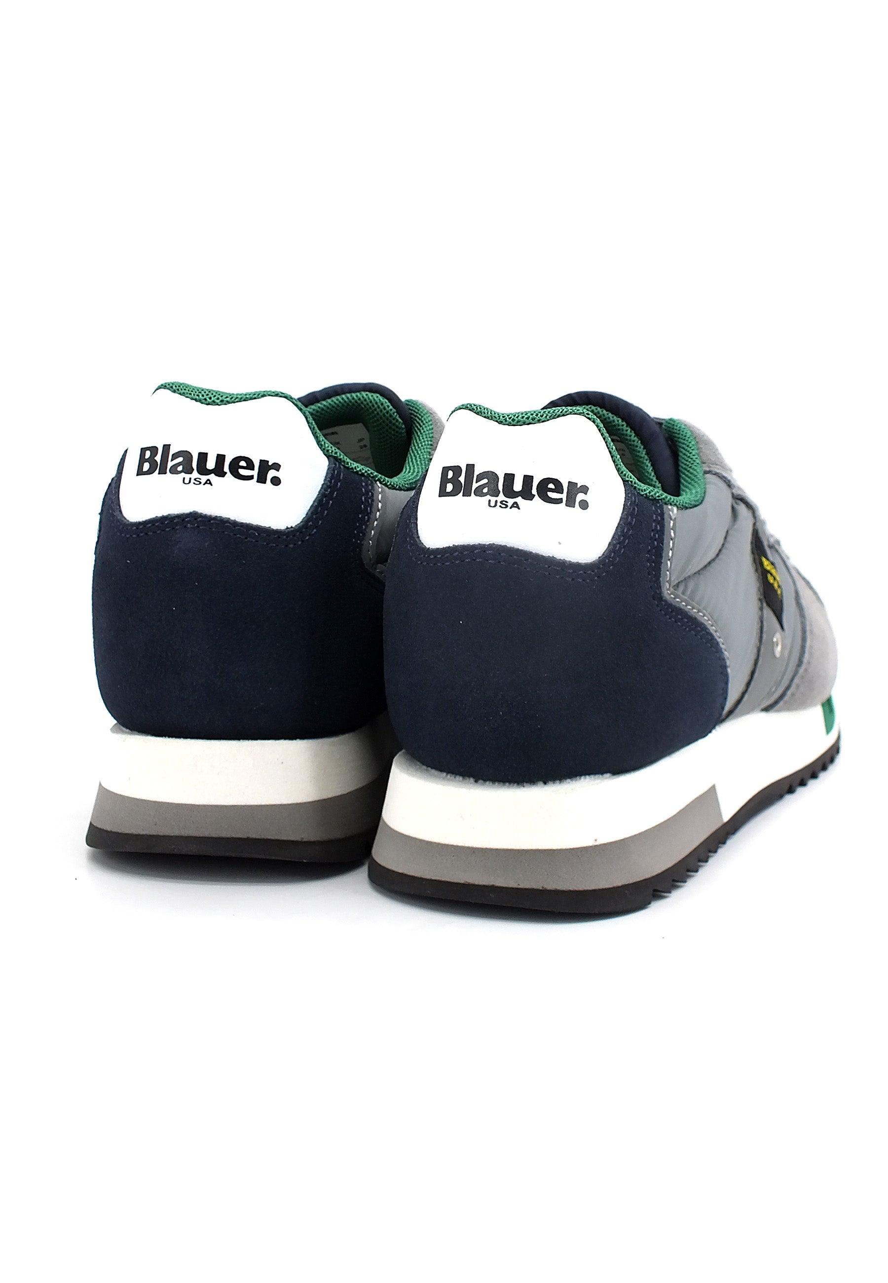 BLAUER Queens 01 Sneaker Uomo Grey Navy Green F2QUEENS01 - Sandrini Calzature e Abbigliamento