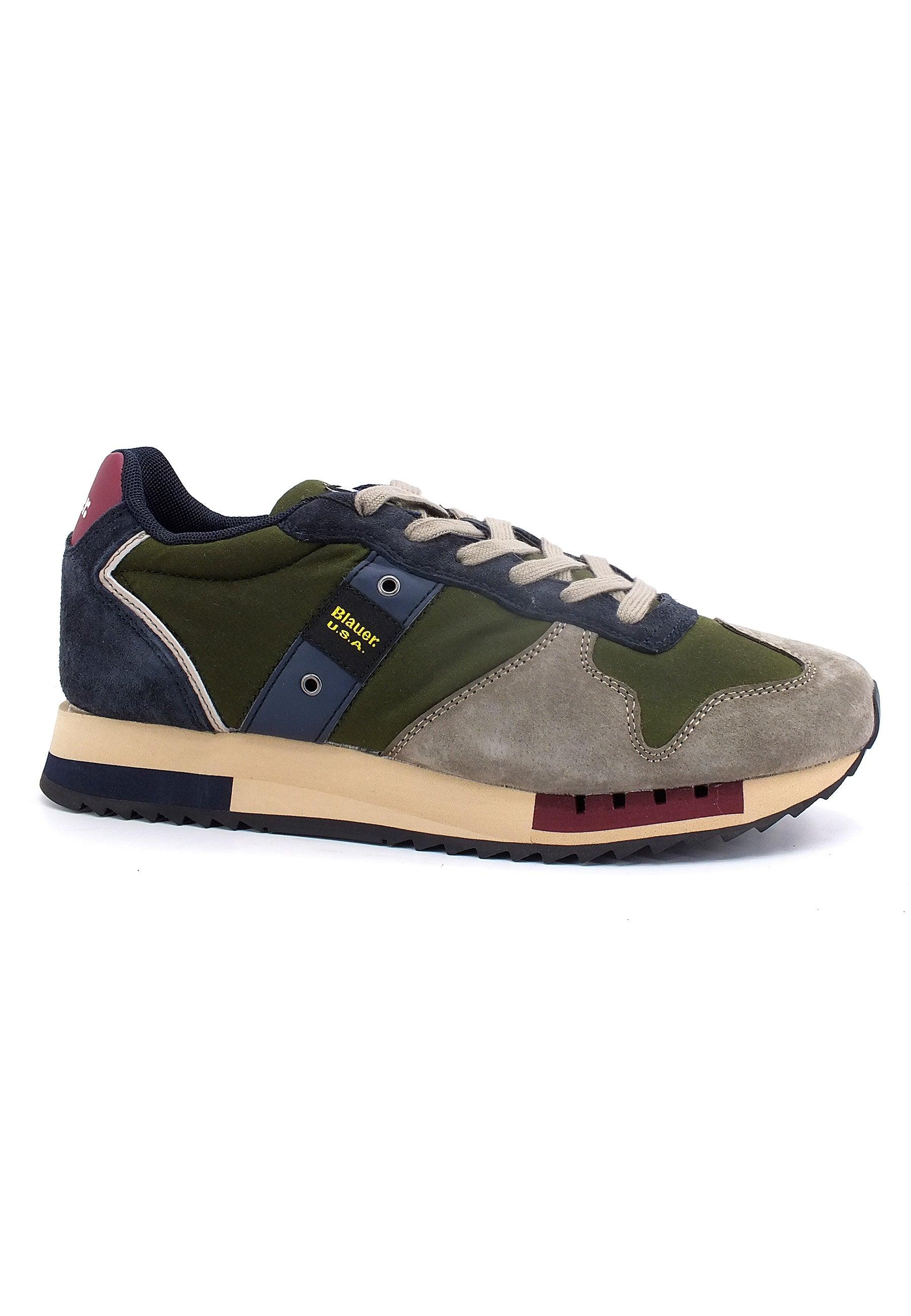 BLAUER Queens 01 Sneaker Uomo Military Navy F2QUEENS01 - Sandrini Calzature e Abbigliamento