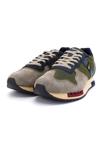 BLAUER Queens 01 Sneaker Uomo Military Navy F2QUEENS01 - Sandrini Calzature e Abbigliamento