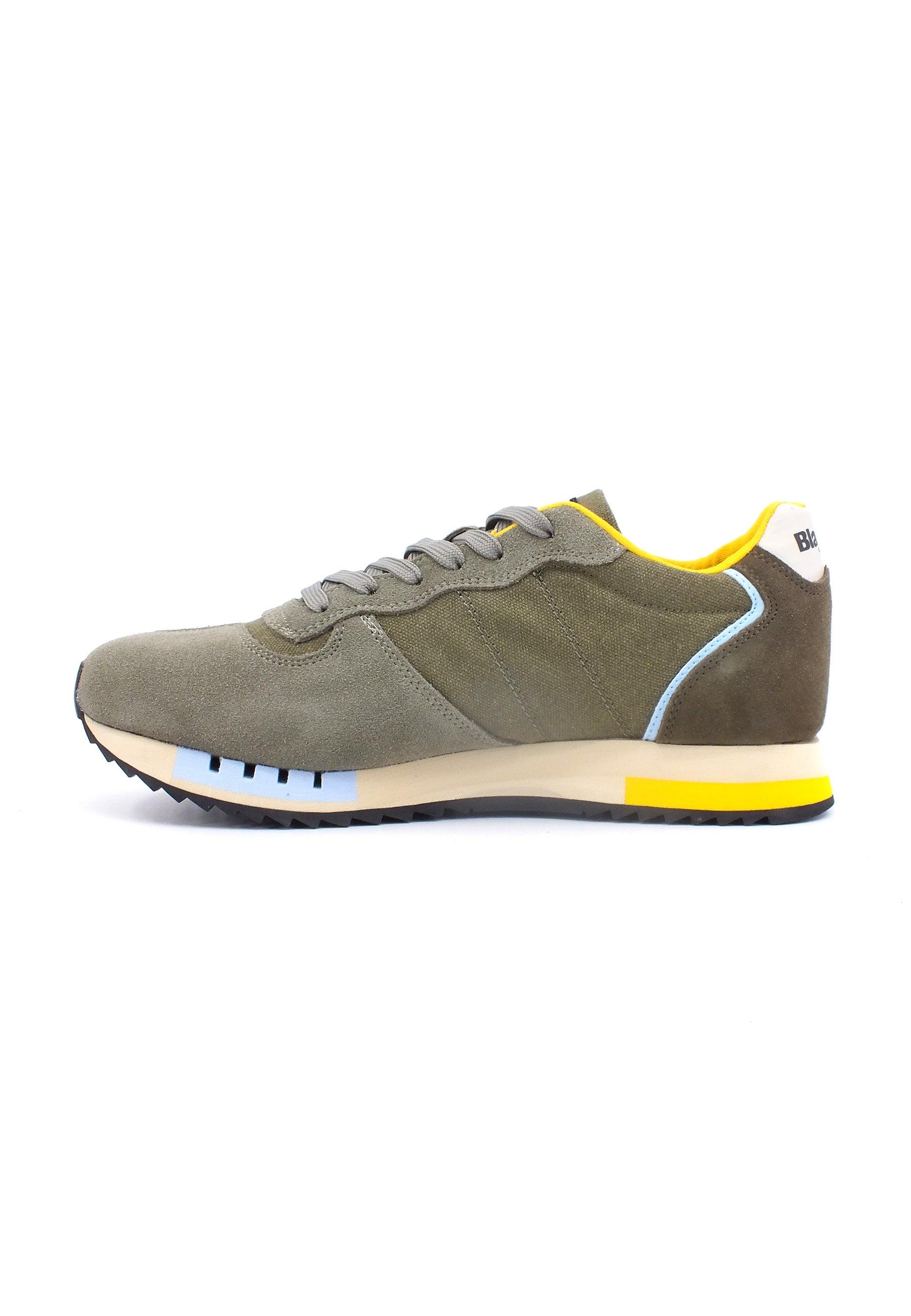 BLAUER Queens 01 Sneaker Uomo Verde Military Light Blue S3QUEENS01 - Sandrini Calzature e Abbigliamento