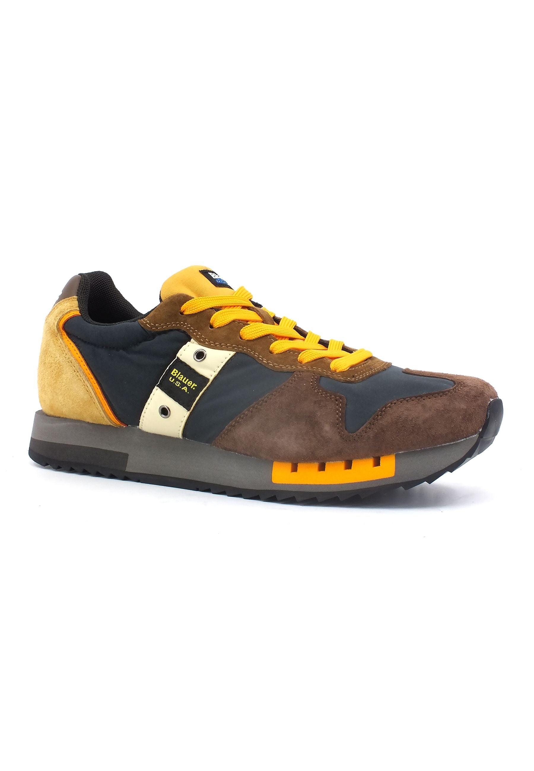 BLAUER Queens01 Sneaker Uomo Brown Grey F3QUEENS01 - Sandrini Calzature e Abbigliamento