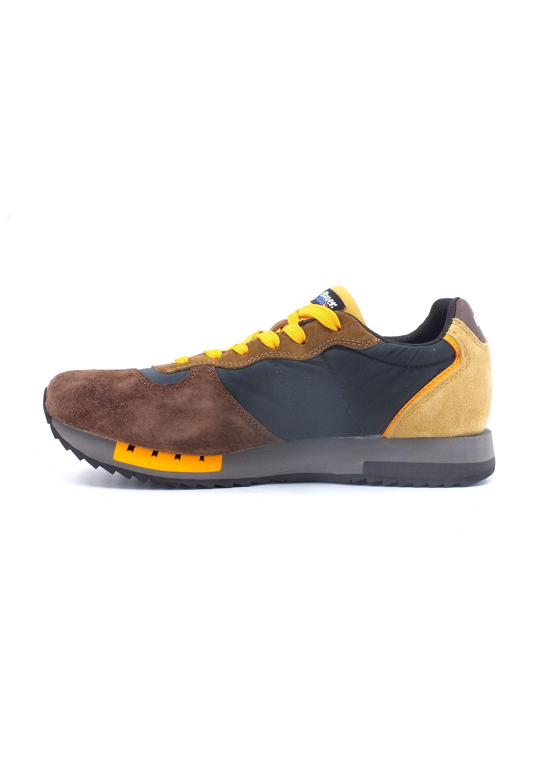 BLAUER Queens01 Sneaker Uomo Brown Grey F3QUEENS01 - Sandrini Calzature e Abbigliamento