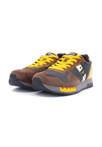 BLAUER Queens01 Sneaker Uomo Brown Grey F3QUEENS01 - Sandrini Calzature e Abbigliamento