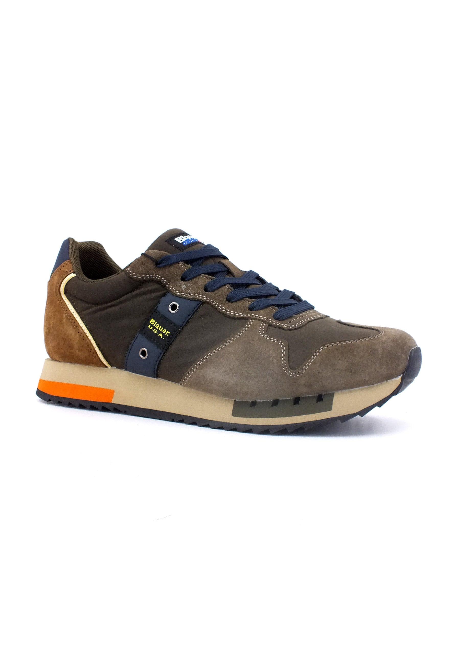 BLAUER Queens01 Sneaker Uomo Military Brown F3QUEENS01 - Sandrini Calzature e Abbigliamento