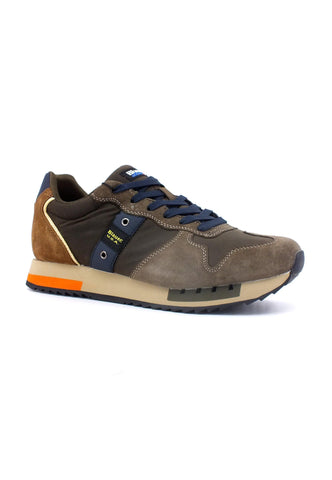 BLAUER Queens01 Sneaker Uomo Military Brown F3QUEENS01 - Sandrini Calzature e Abbigliamento