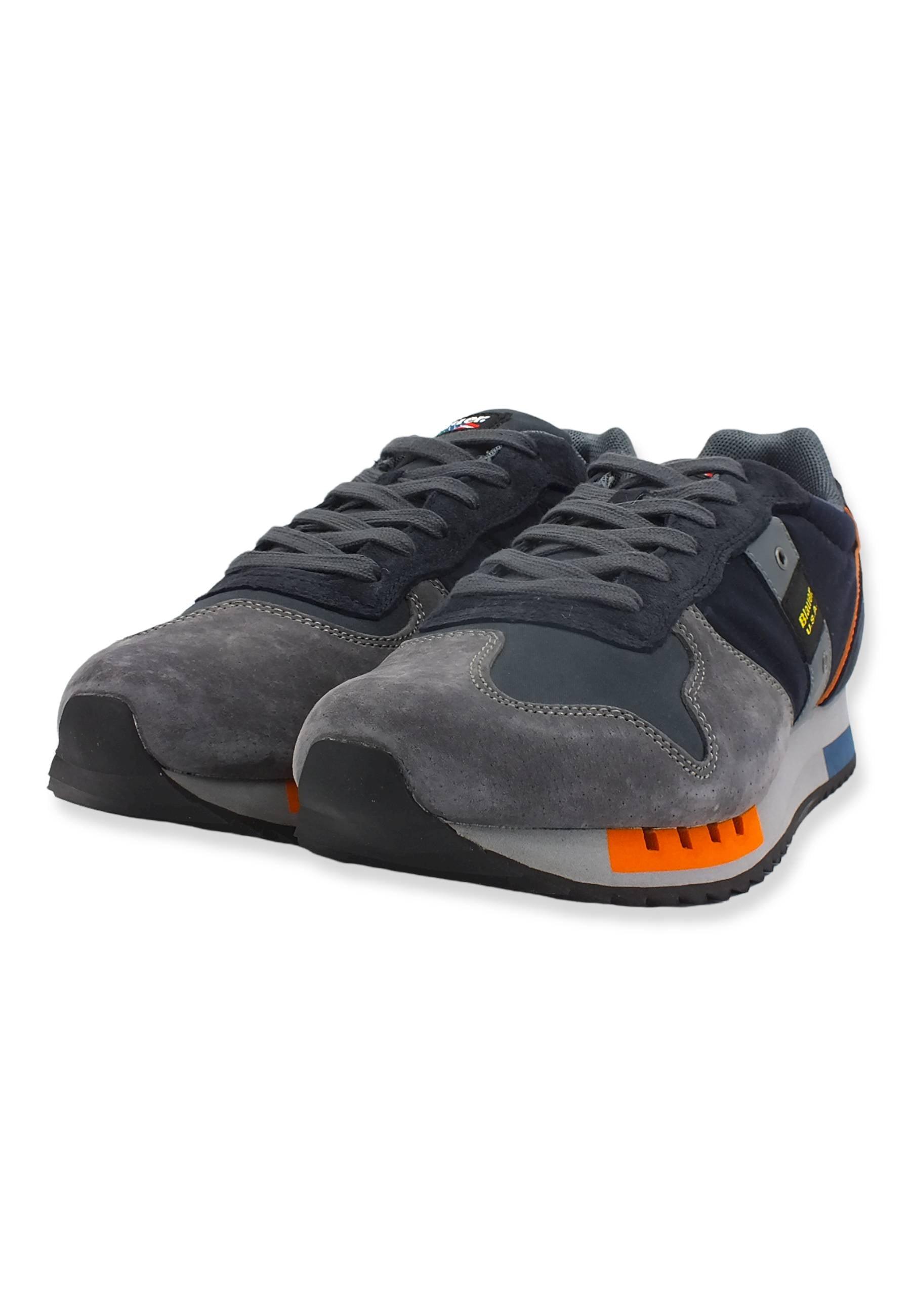 BLAUER Queens01 Sneaker Uomo Navy Grey F2QUEENS01 - Sandrini Calzature e Abbigliamento