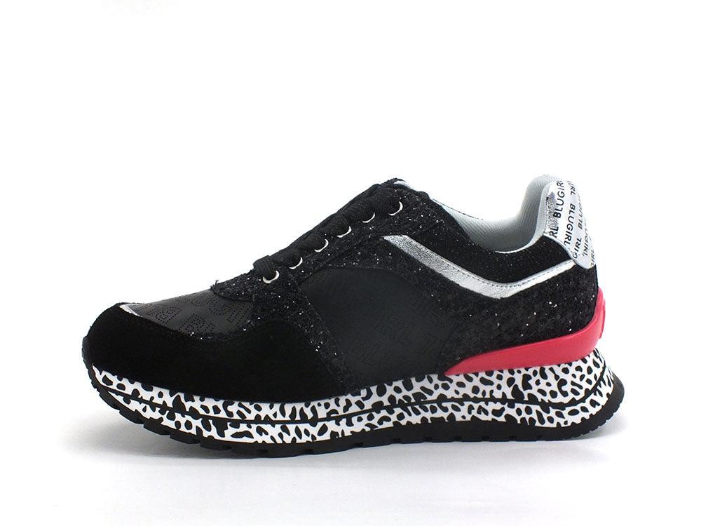 BLUGIRL Blumarine Babe 03 Sneaker Glitter Black 6A2517PX106 - Sandrini Calzature e Abbigliamento