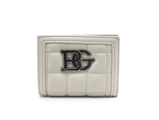 BLUGIRL Blumarine Portafoglio Bifold Logo Zip Beige Alabaster PA2028E0002 - Sandrini Calzature e Abbigliamento